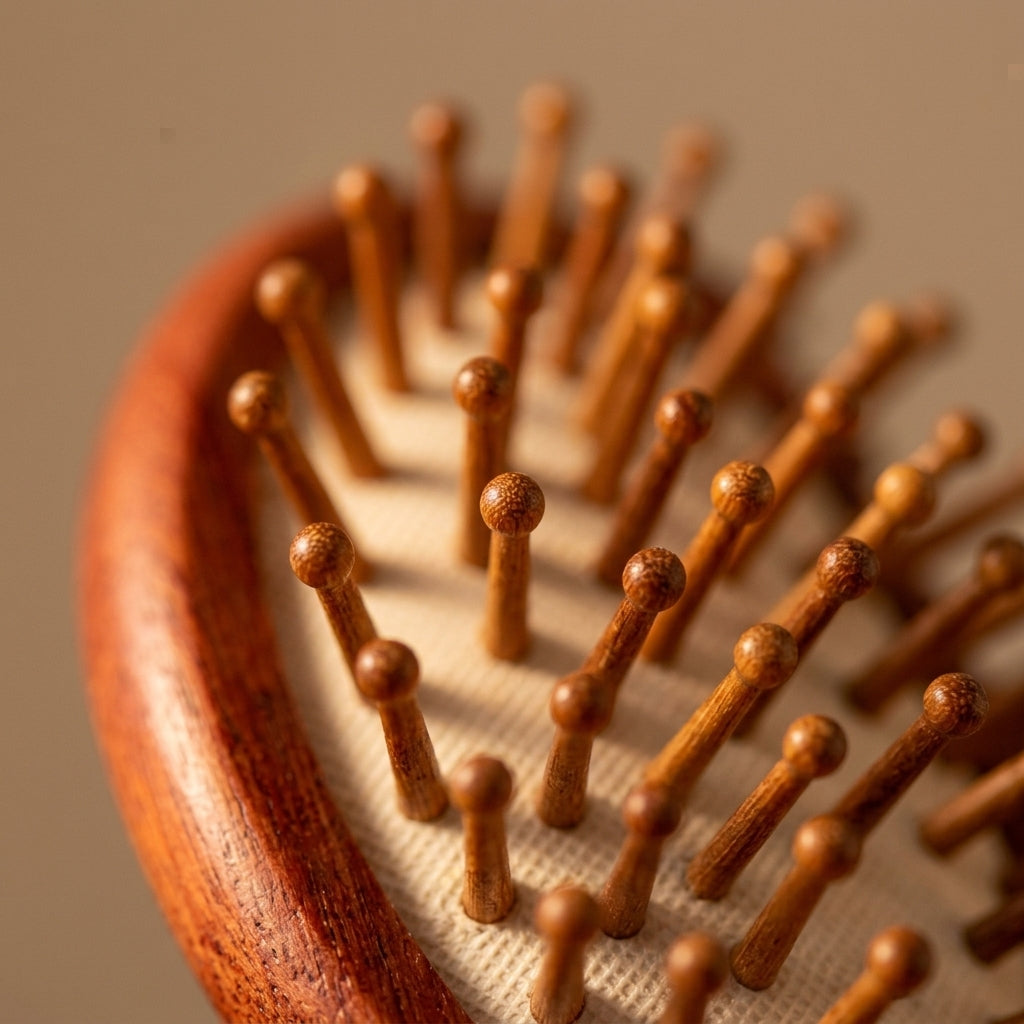 🌿✨ Brosse Santal pour Cheveux Bouclés