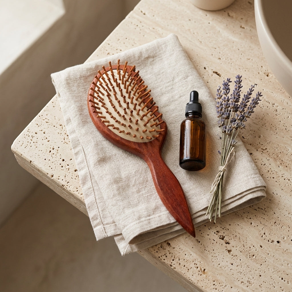 🌿✨ Brosse Santal pour Cheveux Bouclés